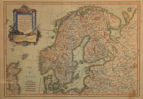 År 1763 Karta över Norden